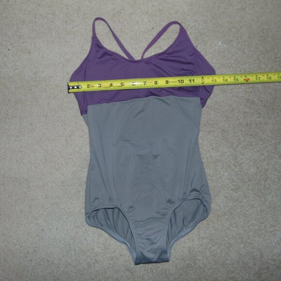 Body Wrappers Grey Maroon Leotard L - Picture 7 of 7